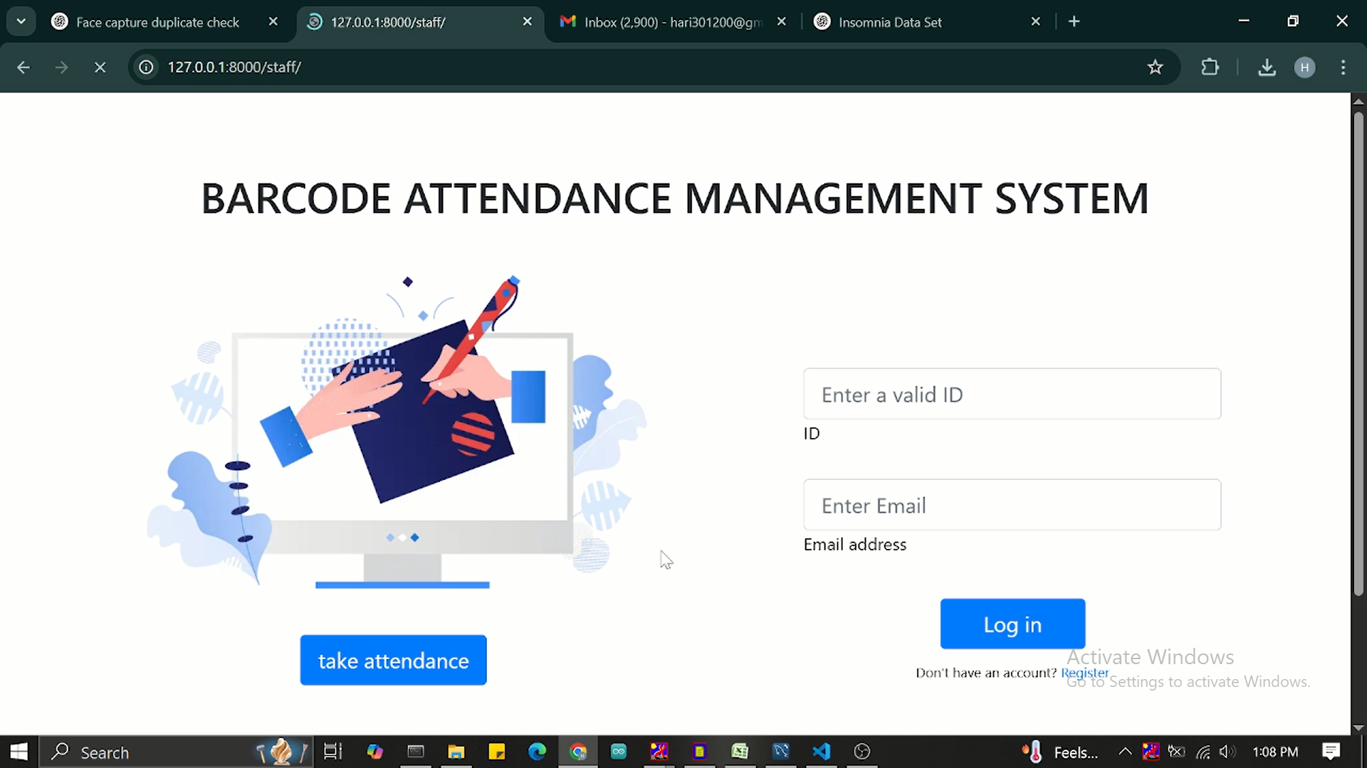 A STUDENTS ATTENDANCE SYSTEM USING BAR CODE