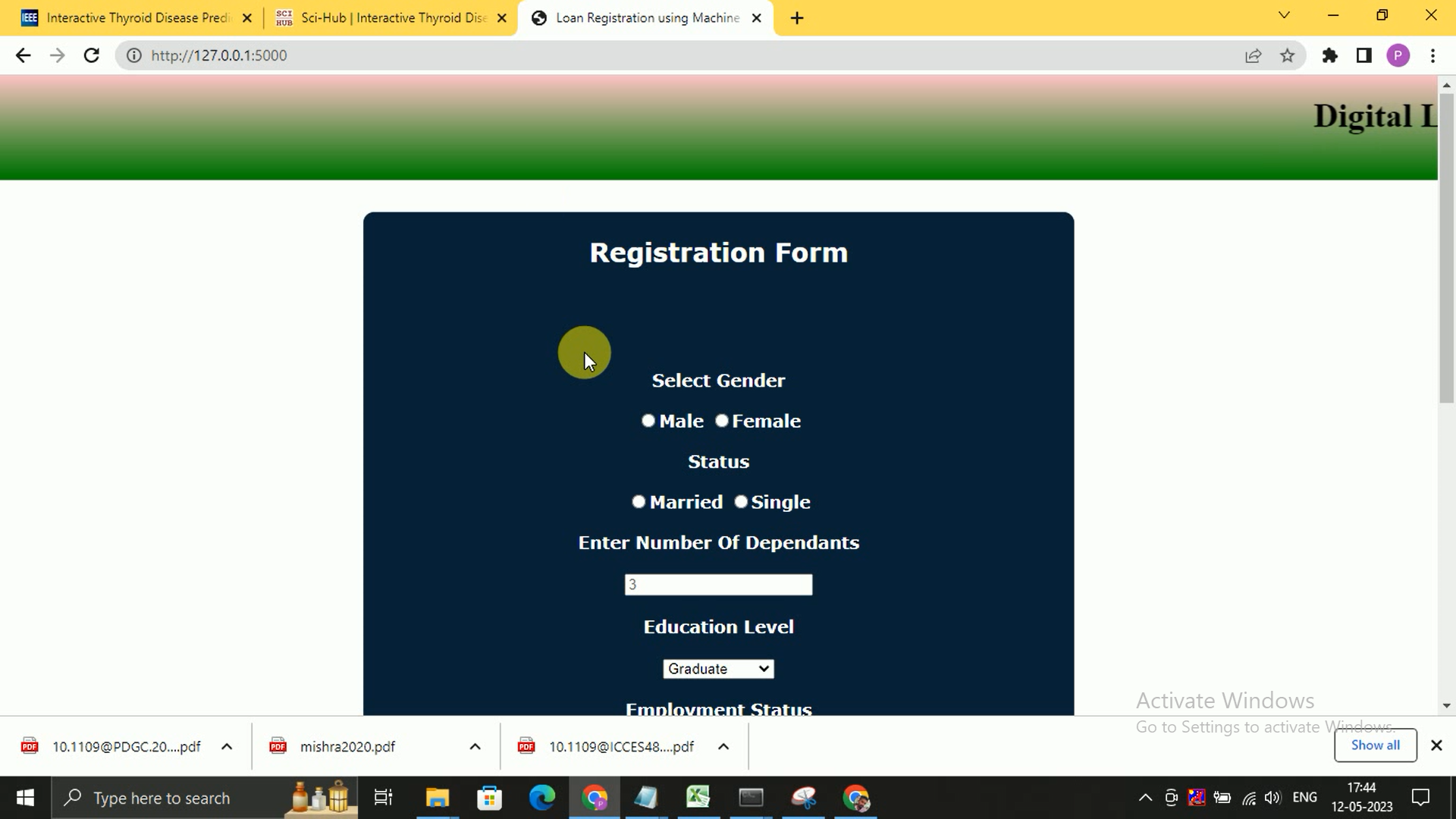 PERSONAL LOAN PREDICTION SYSTEM USING PYTHON FLASK AND MACHINE LEARNING